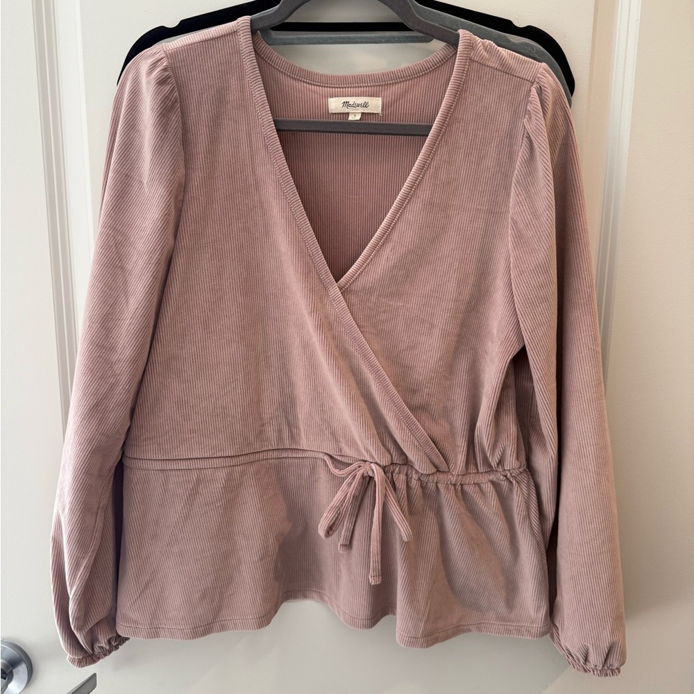 Madewell Dusty Pink Wrap Blouse